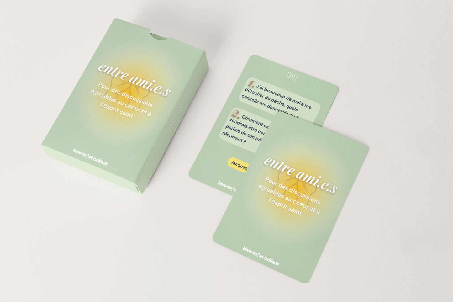 Jeu de cartes chrétien entre AMIES